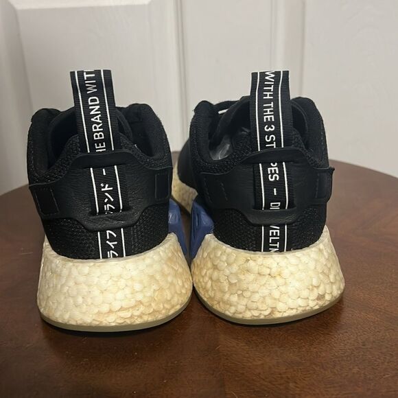 🔥🔥 ADIDAS NMD R2 Women Low-Top Sneakers - Black/Blue - Sz 7 - Good Condition - Picture 10 of 14